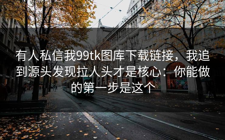 有人私信我99tk图库下载链接，我追到源头发现拉人头才是核心：你能做的第一步是这个
